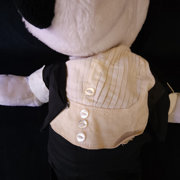 Vintage Snoopy Peanuts Plush Toy 1968 20” Tall W/Tuxedo Black Tux White Dog - Picture 6 of 16